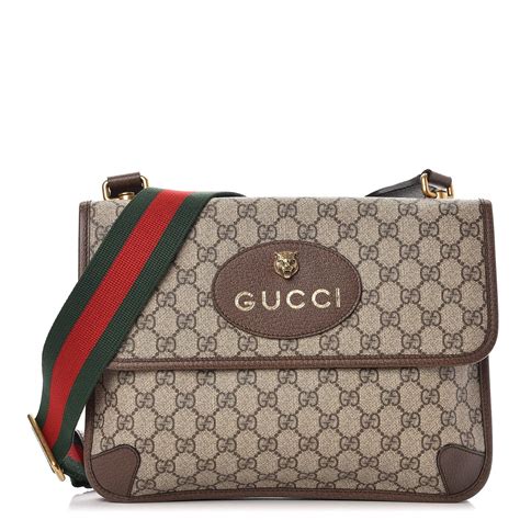 gucci supreme messenger bag mens|gucci neo vintage messenger bag.